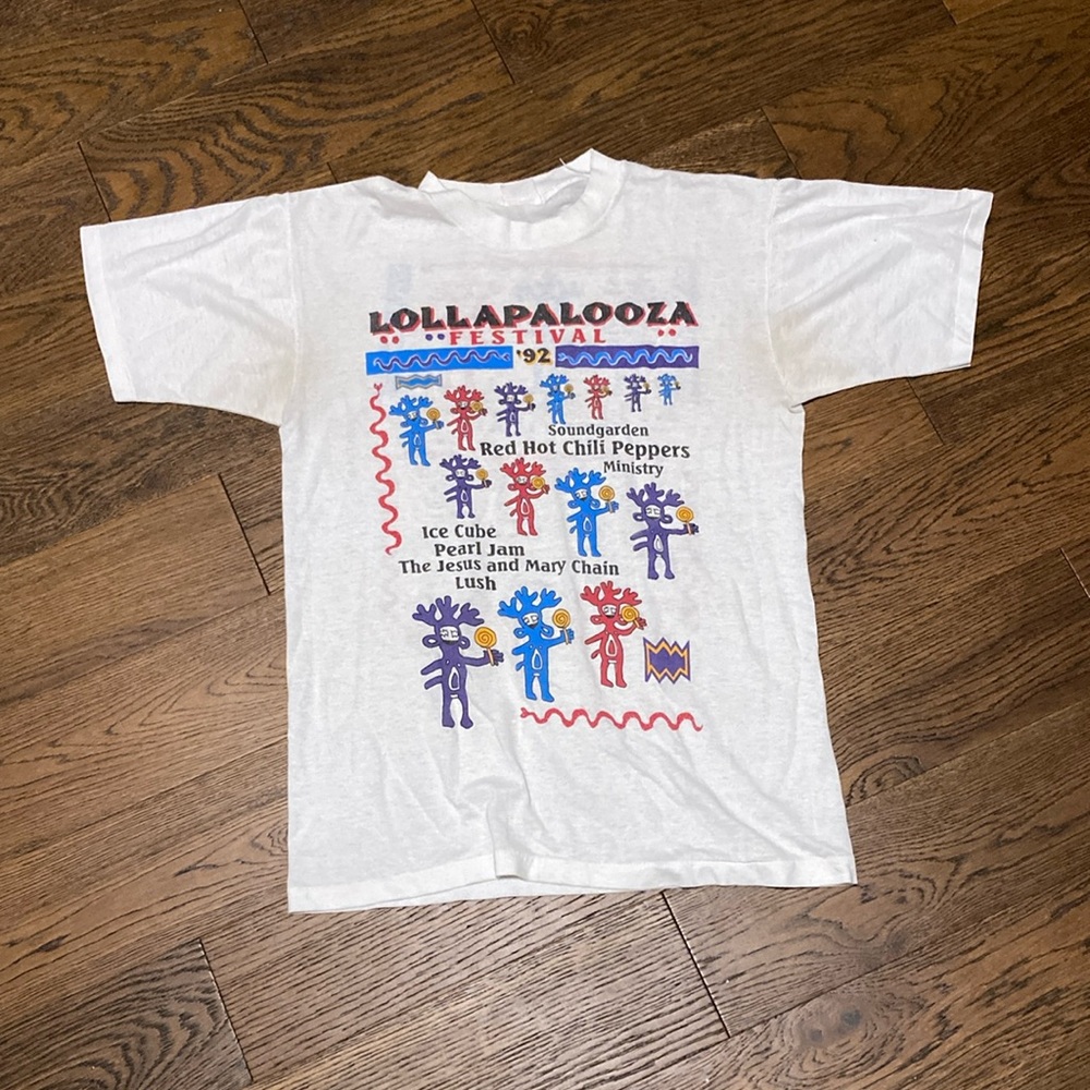 Vintage Single Stitch Lollapalooza Music Festival T-Shirt 92’